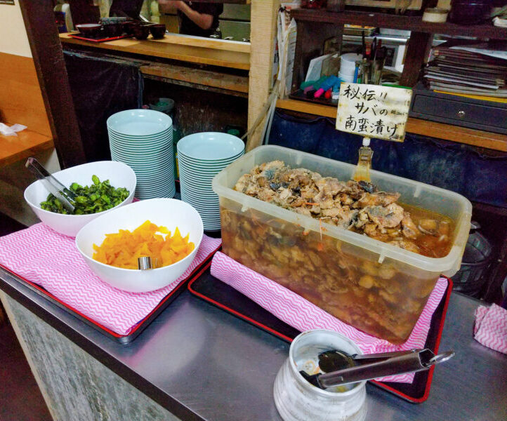 鯖の南蛮漬けと漬物